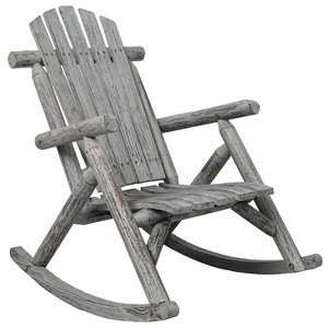 Cesicia Wooden Porch Rocker Chair, Patio Rocking Chair - 1 of 4