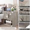 GustoWave Mid Century Modern Nightstand Set of 2, Fluted Night Stand with Charging Station,22.6" Wide Wood Bedside Table, Sofa End Table - 4 of 4