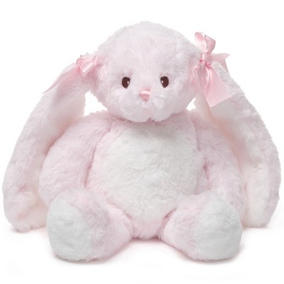 Bearington Cottontail The Stuffed Animal Bunny Rabbit, 14 Inches Pink Easter Plush Bunny with Soft Fur