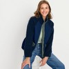 Lands' End Women's Mixed Media High Pile Fleece Jacket - 4 of 4