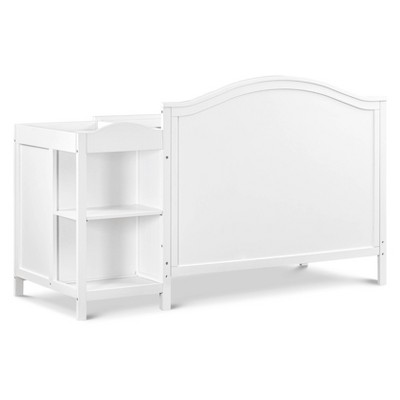 White 4-in-1 Convertible Crib and Changer with Storage
