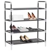 vidaXL Shoe Rack Black Metal Standard Shoe Rack Rectangular - 2 of 4