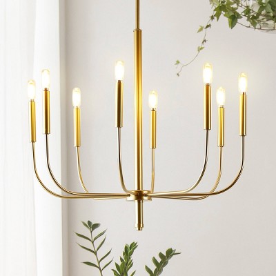 JONATHAN Y Amoros 27.25\" 8-Light Chandelier
