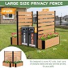 DoCred Air Conditioner Fence, 2-Panel Wood & Metal Privacy Screens with Planter Box for Outdoor AC, Trash Can, or Pool – 36"W x 45"H - 2 of 4