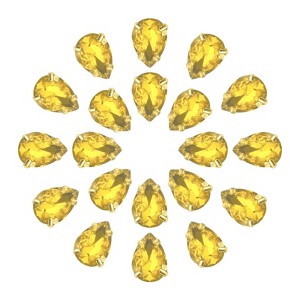 Unique Bargains Glass Craft Embellishments Flat Back Four Claws Teardrop Gems 20 Pcs - 1 of 4