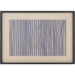 Kio - 27.5" X 19.7" - Silver Grey/Purple - Linen/Wood/MDF/Glass - Framed Embroidery Art - WLA1906 - Safavieh - 1 of 4