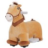 Qaba 6V Ride on Horse, Battery Powered Electric Ride on Pony with Music Forward, PU Wheels, Soft Touch, for Girls Boys Aged 18-36 Months, Brown - 4 of 4