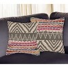 HomeRoots Set of Two Gray Chevron Cotton Throw Pillow - 2 of 4