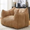 Chenille Lazy Sofa Chair with Foam Filling and Armrests, Square Bean Bag for Reading and Gaming, Lightweight Indoor Seat-Baofuwish - 2 of 4