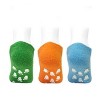 Wrapables Children's Non-Skid Gripper Socks (Set of 3), Green, Orange, Blue - 2 of 2