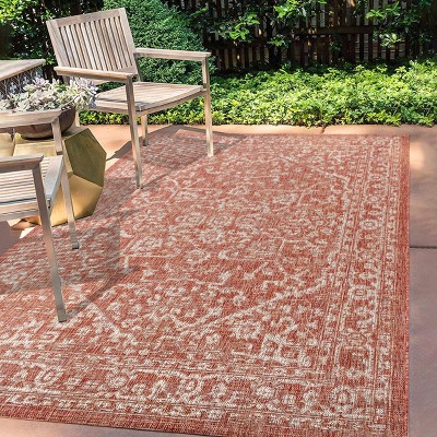 JONATHAN Y Malta Bohemian Medallion Textured Weave Indoor/Outdoor Area Rug