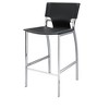 HomeRoots Set of Two 29" Gray and Silver Metal and Faux Leather Low Back Bar Height Bar Chairs - 4 of 4