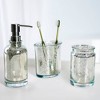 3pc Athena Lotion Pump/Toothbrush Holder/Tumbler Set Blue/Silver - Allure Home Creations - 2 of 4