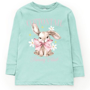 The Juniper Shop Coquette Cottontail Bunny Club Youth Long Sleeve Tee - 1 of 4