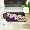 Evergreen Hydrangea Welcome Textured Sassafras Indoor Outdoor Switch Doormat 1'10"x10" Multicolored - 3 of 4