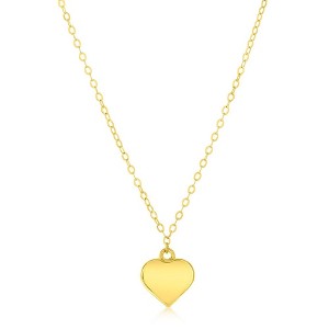 Classic Gold 14K Yellow Gold, Polished Heart Necklace - Gold - 16+2 Inch - 1 of 2