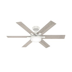 Hunter Fans 52" Georgetown Ceiling Fan Fresh White with Light Kit and Handheld Control - 1 of 1