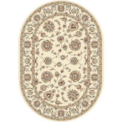 Ancient Garden 57365 Ivory 6.7X9.6 Ov Oval