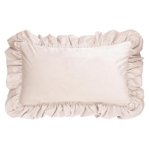 REGALWOVEN Scalloped Trim Outdoor Throw Pillow Covers for Sofa Living Room Home Decor 1 Pc - 1 of 4