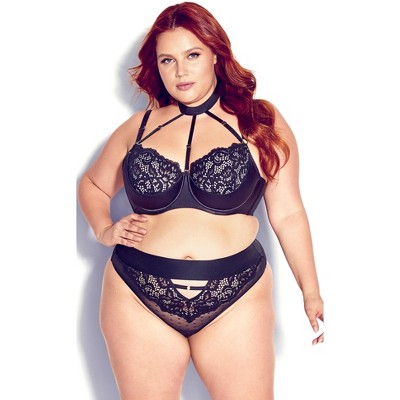 AVENUE | Women's Plus Size Wireless Smooth Back Bra - Black - 40C