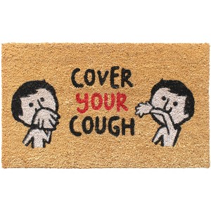RugSmith Multi Machine Tufted Cover Your Cough Doormat - 1 of 4