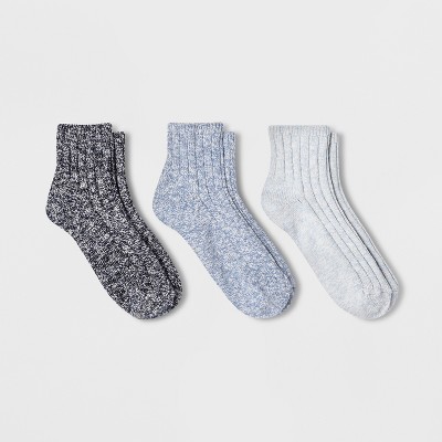 Slub 3pk Ankle Socks - Universal Thread 