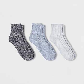 Women's Slub 3pk Ankle Socks - Universal Thread™ 4-10