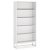 Lirago White Powder-Coated Metal and Particle Board 5-Tier Bookcase 31.5x11.81x70.87 Inch Heavy Duty Storage Shelf - 3 of 4