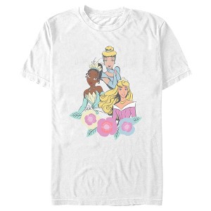 Men's Disney Floral Princess T-Shirt - 1 of 4