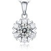 Guili 1ct Stunning Round Brilliant Lab-Grown Moissanite Solitaire Drop Pendant Necklace – Elegant and Timeless Design - 2 of 3