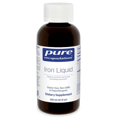 Pure Encapsulations Iron Liquid - Hypoallergenic Supplement Supports Hemoglobin and Myoglobin Function - 4.1 fl. oz.
