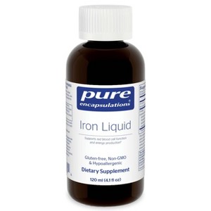 Pure Encapsulations Iron Liquid - Hypoallergenic Supplement Supports Hemoglobin and Myoglobin Function - 4.1 fl. oz. - 1 of 4