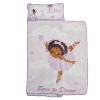 EVERYDAY KIDS Toddler Nap Mat – Ballerina – Soft Microfiber, Rollup with Handle & Pillow, for Preschool, Daycare, or Travel - 2 of 4