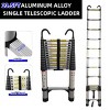 Syemin Ladders Telescoping Ladder Heavy Duty Aluminum with Non-Slip, Folding Portable Ladder with Hooks, Extension Ladder, Silver, 19.3"*3.54"*39.4" - 3 of 4