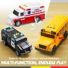 VROOMIX 3-Pack Emergency & School Vehicle Toy Set – Friction-Powered Police Car, Ambulance & School Bus,Educational Safe Gift for Kids Boys & Girls 3+ - 2 of 4