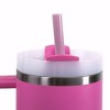CharCharms 6pk 40oz Water Bottle Straws Solid Pastel - 4 of 4