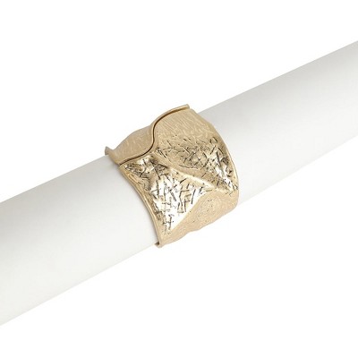 SOHI Women's Metallic Gold Regal Rhapsody Statement Bracelet