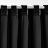 Home Mart Goods 2 Piece Black Velvet Room Darkening Grommet Window Curtain Panel Set - 96" Long - 3 of 4