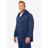 KingSize Men's Big & Tall Dot Texture Full-Zip Performance Hoodie - 4 of 4