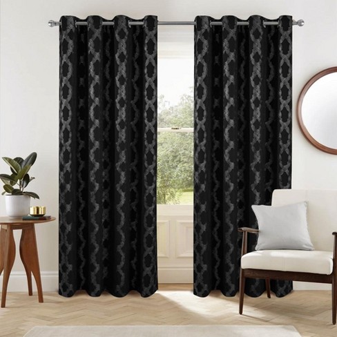 Black grommet deals curtains