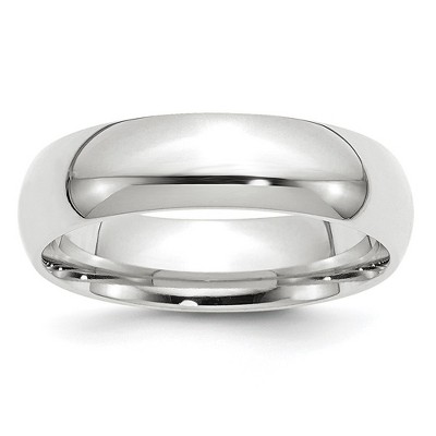 Black Bow Jewelry 2.5mm to 6mm Platinum Standard Weight Polished Domed Comfort Fit Band