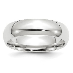 Black Bow Jewelry 2.5mm to 6mm Platinum Standard Weight Polished Domed Comfort Fit Band - 1 of 4