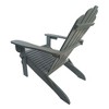 Syemin Wooden Folding Adirondack Chair, Casual Patio Chair with Wood Grain for Patio, Yard, Garden, Gray, 28.35"*30.71"*36.81" - 3 of 4