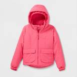 Girls' Solid Anorak Jacket - All in Motion™ Pink