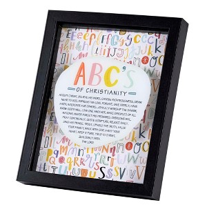 Dicksons FRMWDBL-810-102 ABC's Of Christianity Glossy Black 11 x 9 Wood And Glass Shadow Box Style Tabletop Or Wall Framed Art - 1 of 1