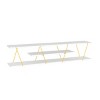 Vynxaria Tars Mid-Century Modern TV Stand ¨C 56" Open Storage with 4 Shelves - 4 of 4