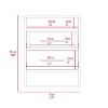 Vynxaria White and Light Oak 2-Drawer Nightstand ¨C Stylish Storage Solution - 3 of 4