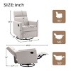 Modern Armchair Rocker Chair Living Room Comfy Single Sofa Chair,Upholstered Rocker Chair Seating Glider Swivel Recliner-Cuddlewood - 3 of 4