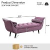 Christopher Knight Home Zyrel Mid-Century Modern Velvet Upholstered Button Tufted Bench with 2 Pillows - 3 of 4