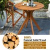 Costway 2PCS Patio Rocking Chair Set Round Table Solid Wood Cushioned Sofa Garden Deck - 4 of 4